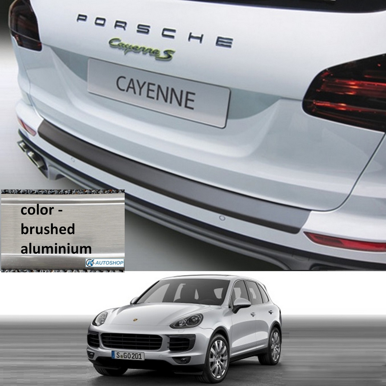 Пластикова захисна накладка на задній бампер для Porsche Cayenne 2014-2017