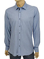 Блакитна чоловіча сорочка Negredo 9060 ND 01 з дрібним принтом