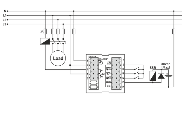 схема подключения Многофункциональный таймер реле времени щитовой Многофункциональный таймер реле времени щитовой энергонезависимая память