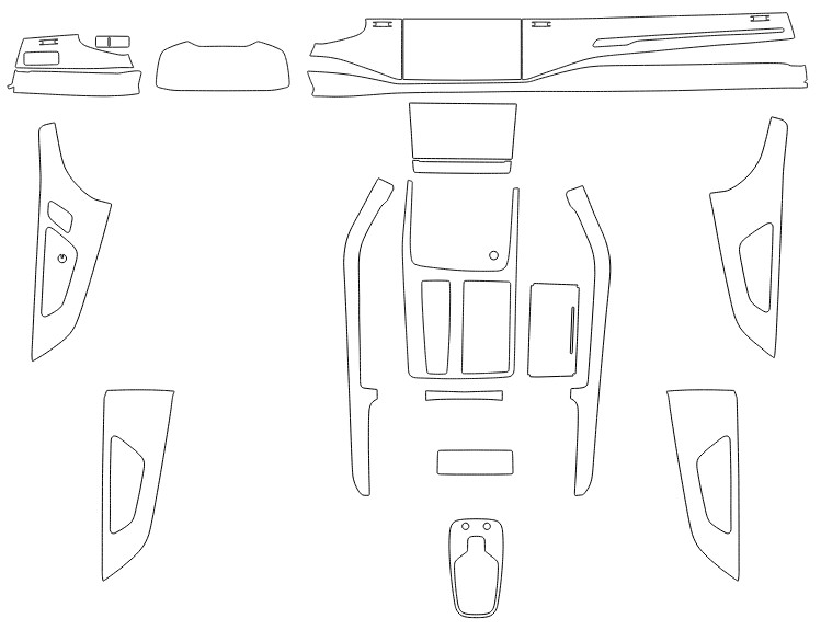 Комплект викройок для салону AUDI Q8 2019, фото 1