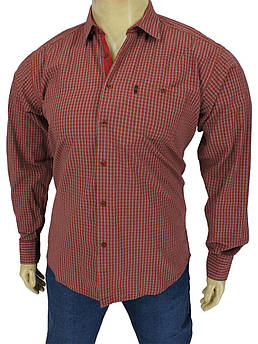 Червона бавовняна чоловіча сорочка Negredo 0340 BDI 11 великих розмірів