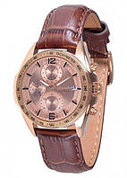 Винтажные часы с Японским механизмоми кожаным ремешком. Часы Guardo Розовый