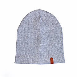 Демісезонне трикотажна шапка Патрік сірий Babasik