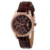 Женские модные часы с ремешком Guardo S1390GR Красно-золотой