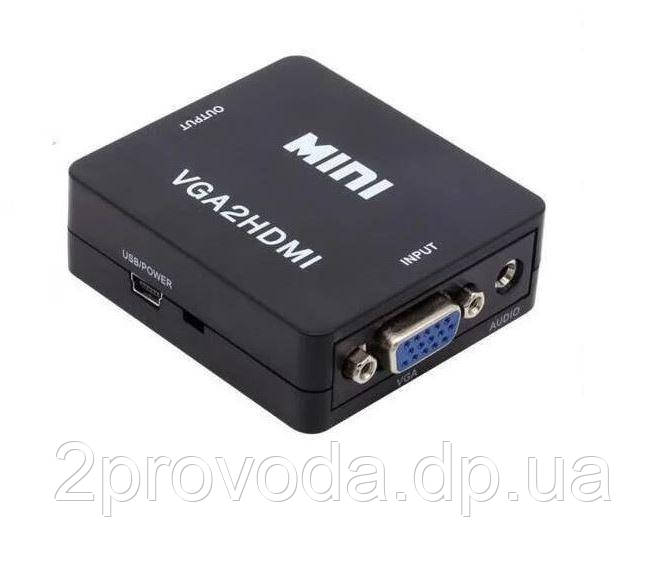 Конвертер відео VGA to HDMI c аудіо перехідником