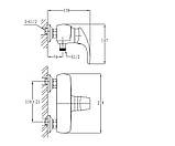 IBEREC змішувач для душу, хром, 40 мм, фото 2