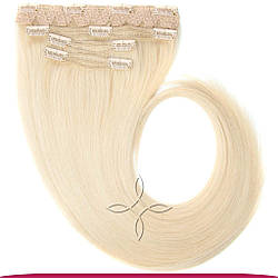 Натуральне Слов'янське Волосся на Заколках 45-50 см 110 грам, Блонд №60