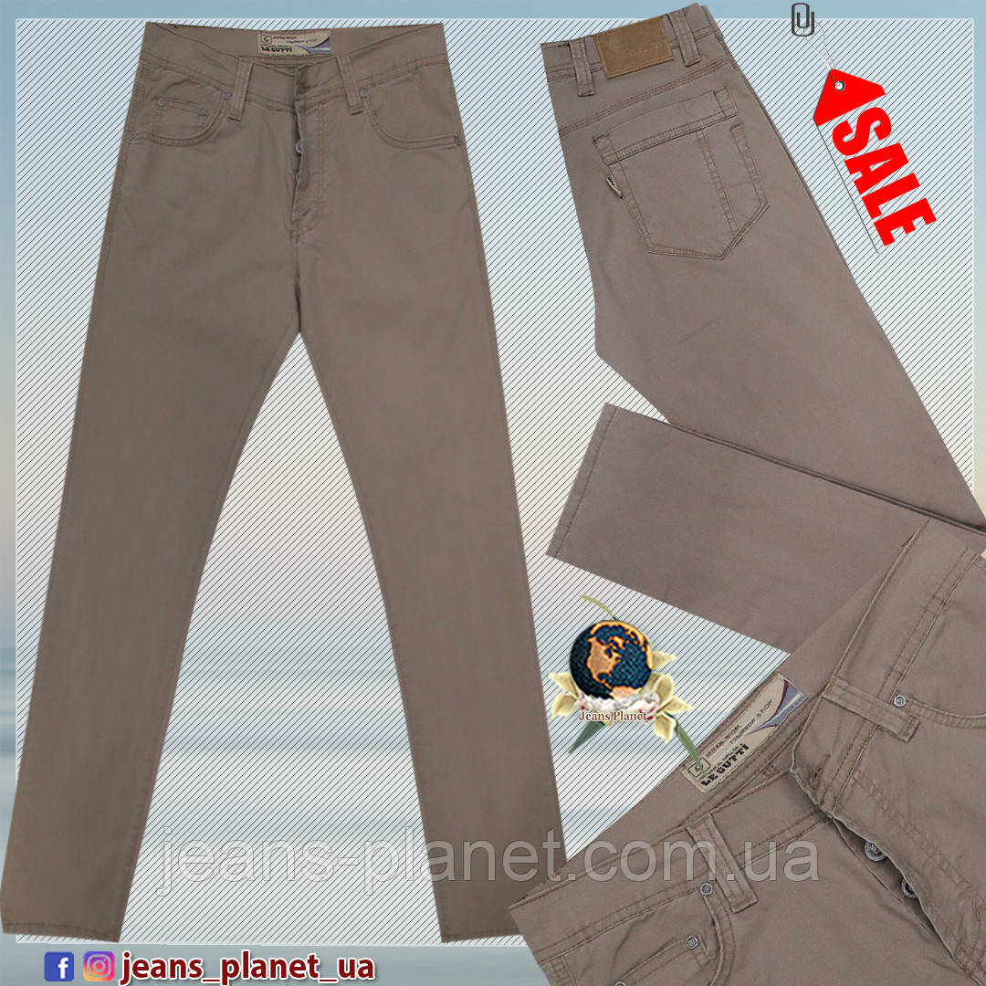 Джинси чоловічі класика весна-літо світло-коричневі Туреччина, фото 1