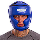 Шолом боксерський із повним захистом Boxer 2036 розмір L Blue, фото 7