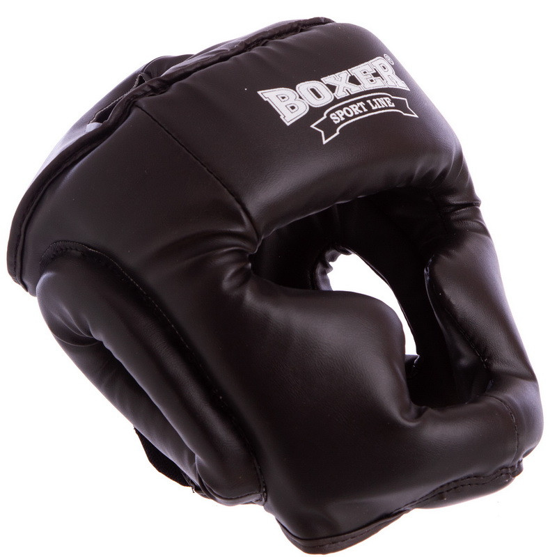 Шолом боксерський із повним захистом Boxer 2036 розмір M Black