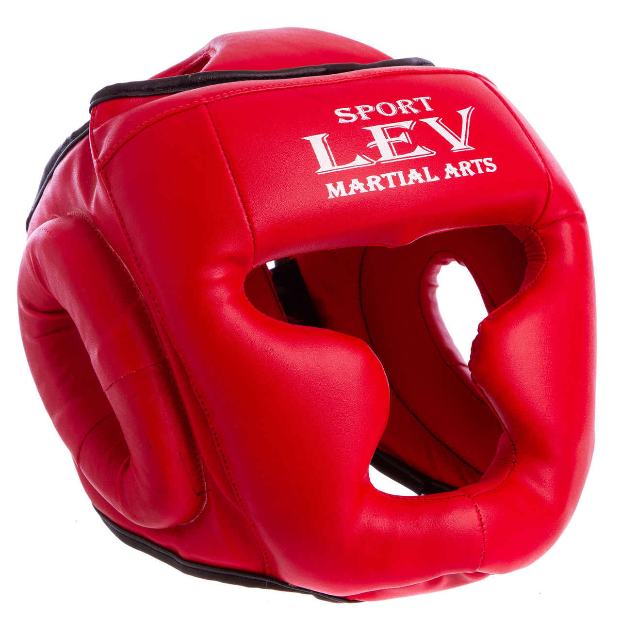 Шолом боксерський із повним захистом Lev 4294 розмір M Red