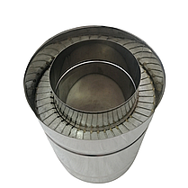 Труба-сендвіч ø110 мм 0,5 мм 1 метр Нерж/Нерж Версія-Люкс (10862), фото 3