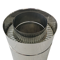 Труба-сендвіч ø150 мм 1 мм 1 метр Нерж/Нерж Версія-Люкс (10876)