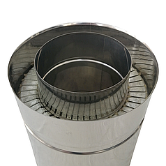 Труба-сендвіч ø110 мм 0,5 мм 1 метр Нерж/Нерж Версія-Люкс (10862)