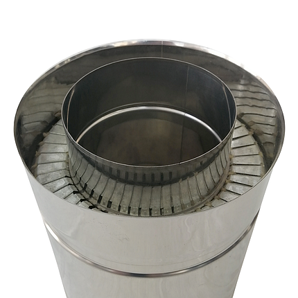 Труба-сендвіч ø110 мм 0,5 мм 1 метр Нерж/Нерж Версія-Люкс (10862), фото 1