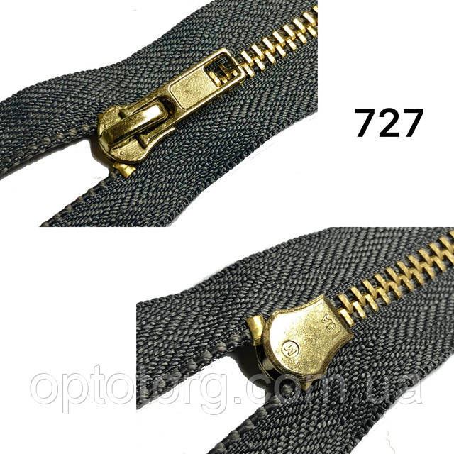 металева джинсова кишенькова змійка блискавка 18 см