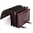 Портфель діловий місткий чоловічий з натуральної шкіри ручної роботи з плечовим ременем, фото 7