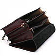 Портфель діловий місткий чоловічий з натуральної шкіри ручної роботи з плечовим ременем, фото 8