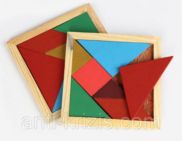 Різноколірний пазл-головоломка для дітей Танграм, фото 1