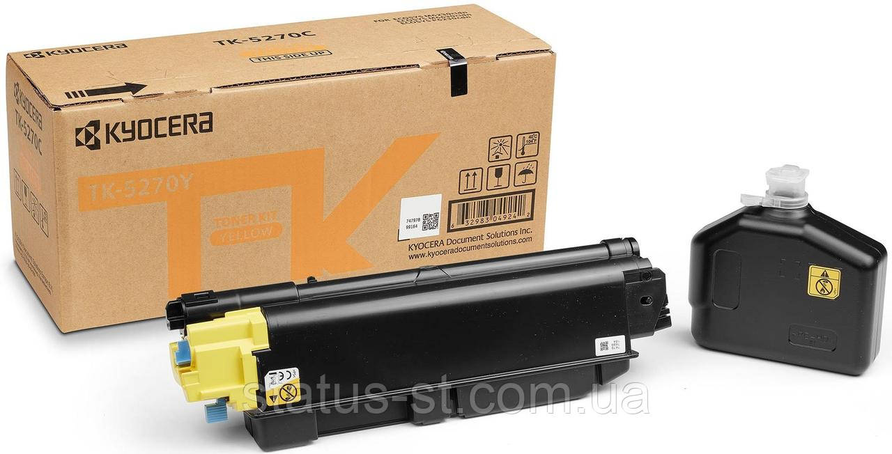 Заправка картриджа Kyocera TK-5270Y yellow для принтера Ecosys M6230cidn, M6630cidn, P6230cdn