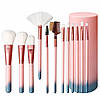 Набір кісточок для макіяжу в тубі ,12 шт., рожево-голубі. Кисті для макіяжу., фото 2