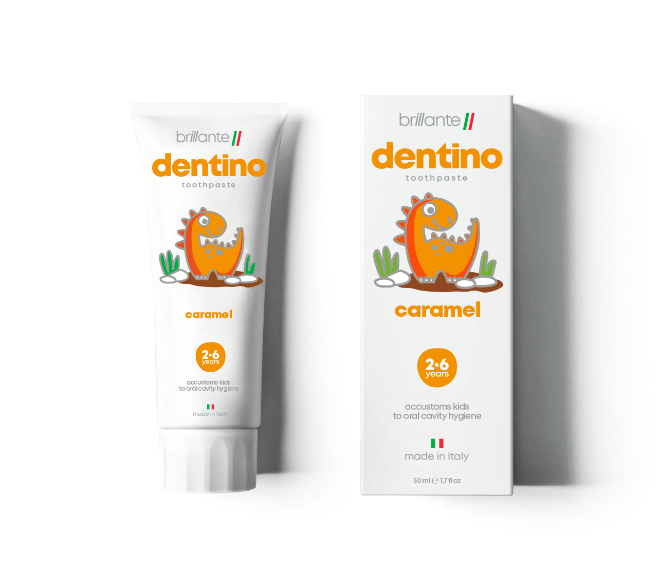 Зубна паста-гель dentino Caramel Kids (2-6 років), 50 мл, фото 1