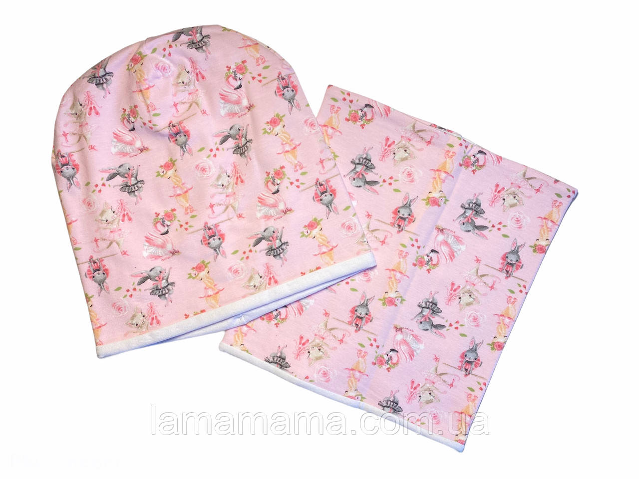 Комплект демісезонний - шапка і снуд Банні Babasik, фото 1