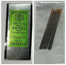 Набір голок для вишивки бісером з золотим вушком в наборі 20 штук