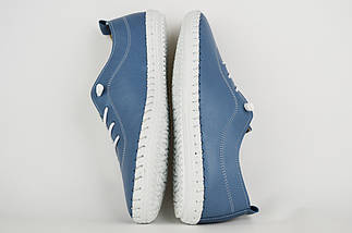 Шкіряні мокасини Evromoda 007115 39 Блакитний 36, фото 5