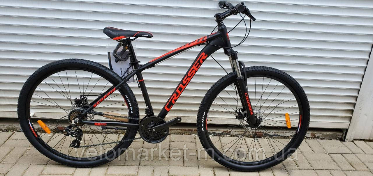 Велосипед 29" Crosser Scorpio 17" чорно-червоний
