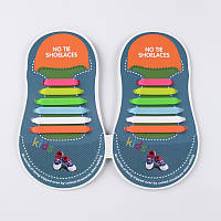 Силиконовые шнурки для детей Yuanfeng XD-204 6+6 разноцветные
