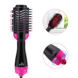 Фен щітка One Step Hair Dryer and Styler 3в1  ⁇  Cтайлер для укладання волосся One Step 3в1 ⁇  Гребінець із феном чорна, фото 4