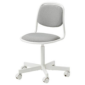 IKEA ÖRFJÄLL Дитячий стілець робочий, білий / Vissle світло-сірий (105.018.84)