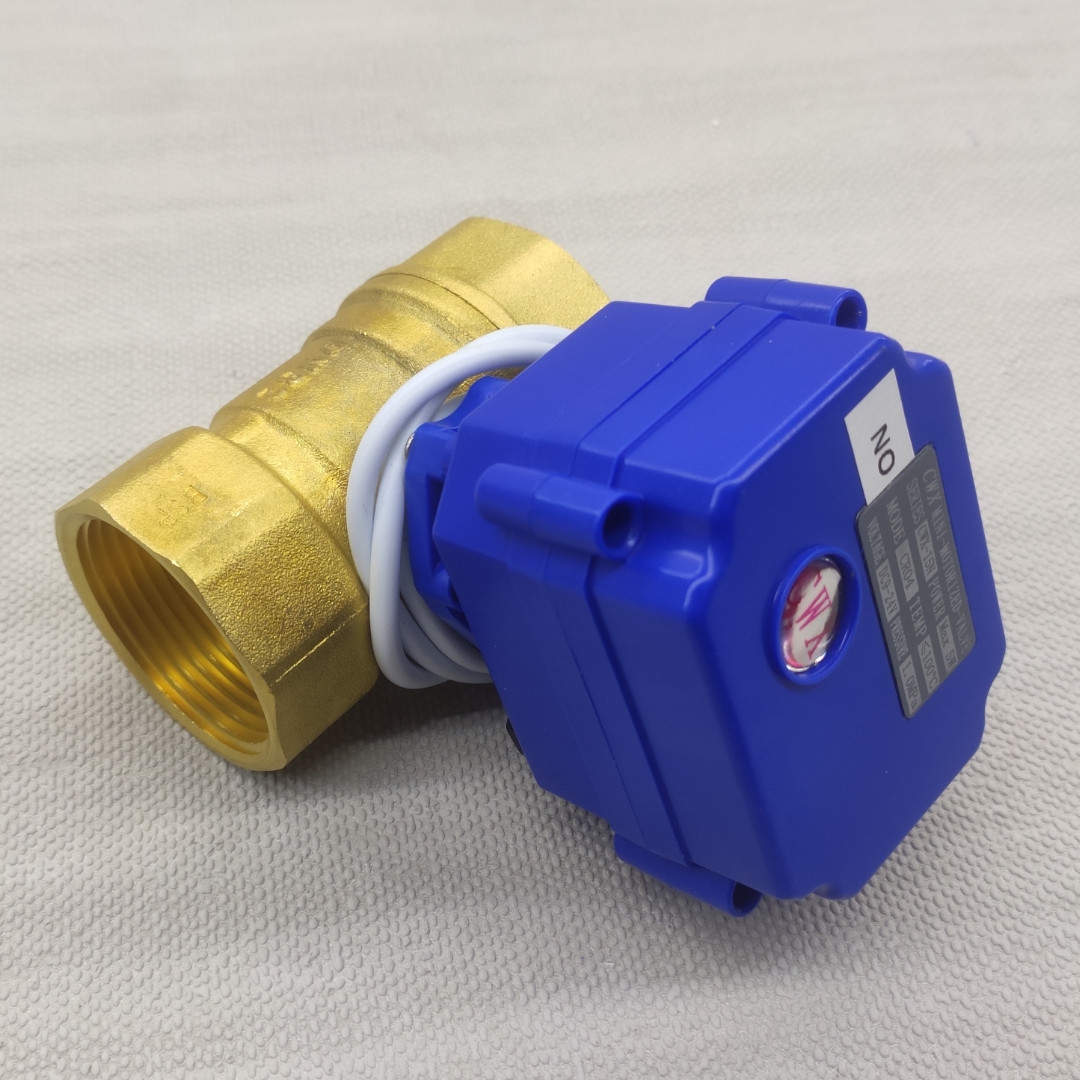 Кран кульовий з електроприводом нормально-відкритий DN32 9 — 24 вольти, фото 1