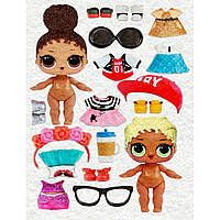 Фетр із малюнком принтом "Кукла ЛОЛ з одягом" ЛОЛ016