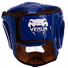 Шолом для єдиноборств із прозорою маскою Venum 8348 розмір XL Blue, фото 3
