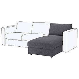 IKEA VIMLE Секція для дивана, Gunnared, середній сірий (393.925.68)