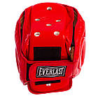 Шолом для єдиноборств шкіряний із прозорою маскою Everlast 1427 розмір XL Red, фото 5