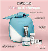 Набір Ідеальне знайомство: тонік, пілінг, гель-крем, очисна олія-4 засоби Instytutum+косметичка