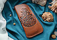 Футляр для окулярів з натуральної шкіри з художнім тисненням і розписом "Одеса", фото 4