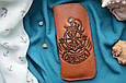 Футляр для окулярів з натуральної шкіри з художнім тисненням і розписом "Одеса", фото 2