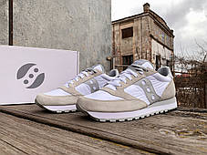Чоловічі кросівки Saucony Jazz Original 2044-396s White Grey білі з сірим Оригінал, фото 4