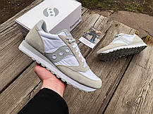 Чоловічі кросівки Saucony Jazz Original 2044-396s White Grey білі з сірим Оригінал, фото 5
