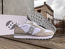 Чоловічі кросівки Saucony Jazz Original 2044-396s White Grey білі з сірим Оригінал, фото 3
