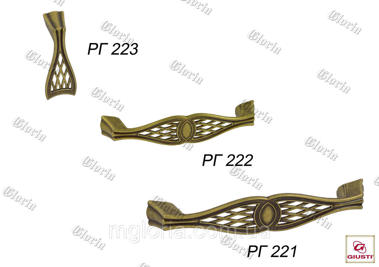Ручки меблеві РГ 221, РГ 222, РГ 223