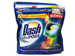 Капсули для прання кольорової білизни Dash Pods 3 в 1 Salva Colore 40шт