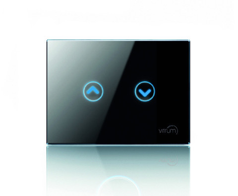 Сенсорный выключатель Vitrum для роллет/жалюзи, Z-Wave, европейский стандарт - фото 1 - id-p200227002