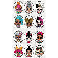 Фетр із малюнком принтом "Кукла ЛОЛ" ЛОЛ046