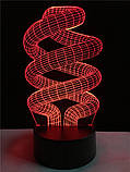 3D Світильник, "Спіралька", Подарунок на день народження коханому чоловікові, Прикольні подарунки чоловікові, фото 4