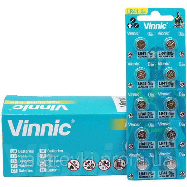 Батарейка VINNIC AG3 L736F - фото 1 - id-p994590776